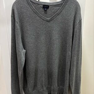 J. Crew Men's Charcoal V-Neck Sweater